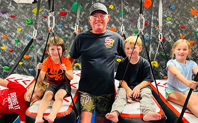 U.S. Gold Gymnastics Ninja Warrior Students and instructor